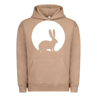Pigment Burro bunny and full moon funny Urban Hoodie - artisFamous
