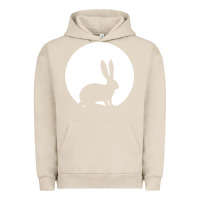 Pigment French Oak bunny and full moon funny Urban Hoodie - artisFamous
