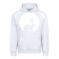 White bunny and full moon funny Urban Hoodie - artisFamous