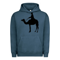 Pigment Midnight Navy camel rider Urban Hoodie - artisFamous
