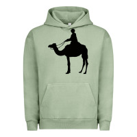 Pigment Oil Green camel rider Urban Hoodie - artisFamous