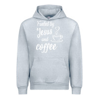 Heather Grey Fueled by jesus and coffee Urban Hoodie - artisFamous