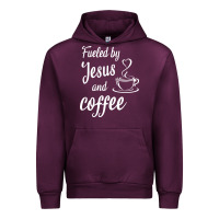 Mauve Wine Fueled by jesus and coffee Urban Hoodie - artisFamous