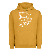 Pigment Peanut Butter Fueled by jesus and coffee Urban Hoodie - artisFamous