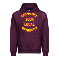 Mauve Wine bandidos support your local texas Urban Hoodie - artisFamous
