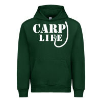 Forest Green carp life funny fish fishing Urban Hoodie - artisFamous
