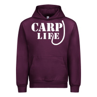 Mauve Wine carp life funny fish fishing Urban Hoodie - artisFamous