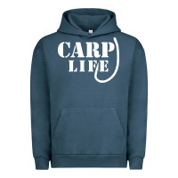 Pigment Midnight Navy carp life funny fish fishing Urban Hoodie - artisFamous