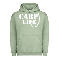 Pigment Oil Green carp life funny fish fishing Urban Hoodie - artisFamous