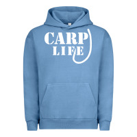 Pigment Pebble Blue carp life funny fish fishing Urban Hoodie - artisFamous