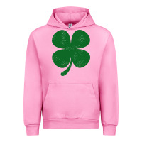 Distressed Green Four Leaf Clover Urban Hoodie | Teevron