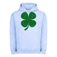 Pigment Grape Ice distressed green four leaf clover Urban Hoodie - artisFamous