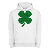 Pigment Lunar Rock distressed green four leaf clover Urban Hoodie - artisFamous