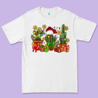 Christmas Cactus Premium Tee Designed By Cowgirlartshop