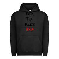 Pigment Black fck tha police Urban Hoodie - artisFamous