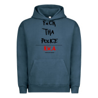 Pigment Midnight Navy fck tha police Urban Hoodie - artisFamous