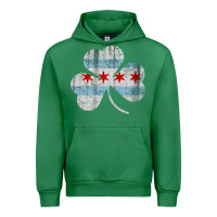 Emerald irish chicago flag shamrock Urban Hoodie - artisFamous