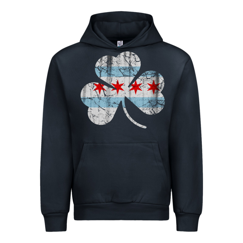 Irish Chicago Flag Shamrock Urban Hoodie by artisFamous | Teevron