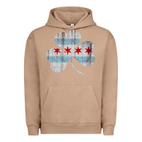 Pigment Burro irish chicago flag shamrock Urban Hoodie - artisFamous