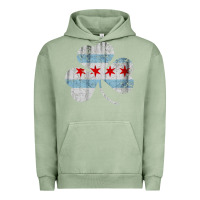 Pigment Oil Green irish chicago flag shamrock Urban Hoodie - artisFamous