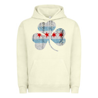 Pigment Pistachio irish chicago flag shamrock Urban Hoodie - artisFamous
