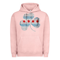 Pigment Salmon irish chicago flag shamrock Urban Hoodie - artisFamous