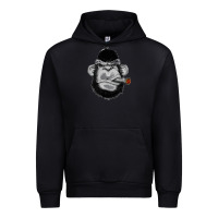 Black Monkey Smoking Urban Hoodie - artisFamous