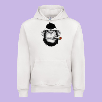 Monkey Smoking Urban Hoodie Designed By Artisfamous