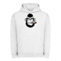 Pigment Lunar Rock Monkey Smoking Urban Hoodie - artisFamous