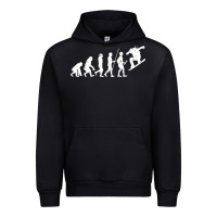 Black Snowboarding Evolution | Snowboard Mountain Winter Urban Hoodie - artisFamous