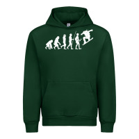 Forest Green Snowboarding Evolution | Snowboard Mountain Winter Urban Hoodie - artisFamous