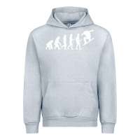 Heather Grey Snowboarding Evolution | Snowboard Mountain Winter Urban Hoodie - artisFamous