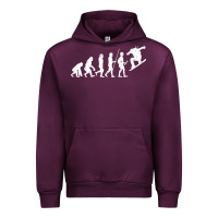 Mauve Wine Snowboarding Evolution | Snowboard Mountain Winter Urban Hoodie - artisFamous