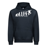 Navy Snowboarding Evolution | Snowboard Mountain Winter Urban Hoodie - artisFamous
