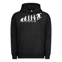 Pigment Black Snowboarding Evolution | Snowboard Mountain Winter Urban Hoodie - artisFamous