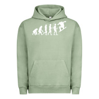 Pigment Oil Green Snowboarding Evolution | Snowboard Mountain Winter Urban Hoodie - artisFamous