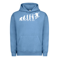 Pigment Pebble Blue Snowboarding Evolution | Snowboard Mountain Winter Urban Hoodie - artisFamous