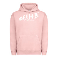 Pigment Salmon Snowboarding Evolution | Snowboard Mountain Winter Urban Hoodie - artisFamous