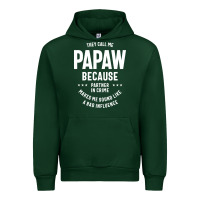 Forest Green Mens They Call Me Papaw Because Partner In Crime - Dad & Grandpa Birth Urban Hoodie - artisFamous