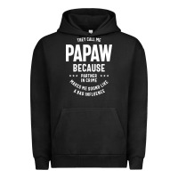 Pigment Black Mens They Call Me Papaw Because Partner In Crime - Dad & Grandpa Birth Urban Hoodie - artisFamous