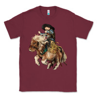 Burgundy Midilli little Cowboy kid rodeo Classic Tee - HowdyJamesFarm
