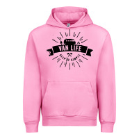 Fuchsia Pink camper vintage retro Urban Hoodie - artisFamous