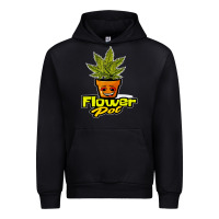 Black flower pot funny weed Urban Hoodie - artisFamous