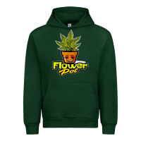 Forest Green flower pot funny weed Urban Hoodie - artisFamous