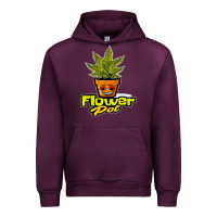 Mauve Wine flower pot funny weed Urban Hoodie - artisFamous