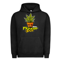Pigment Black flower pot funny weed Urban Hoodie - artisFamous