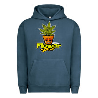 Pigment Midnight Navy flower pot funny weed Urban Hoodie - artisFamous