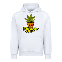 White flower pot funny weed Urban Hoodie - artisFamous