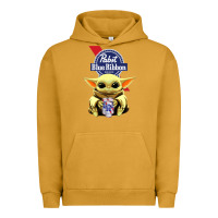 Pigment Peanut Butter Baby Yoda Hugs Pabst Blue Ribbon Beer Urban Hoodie - artisFamous
