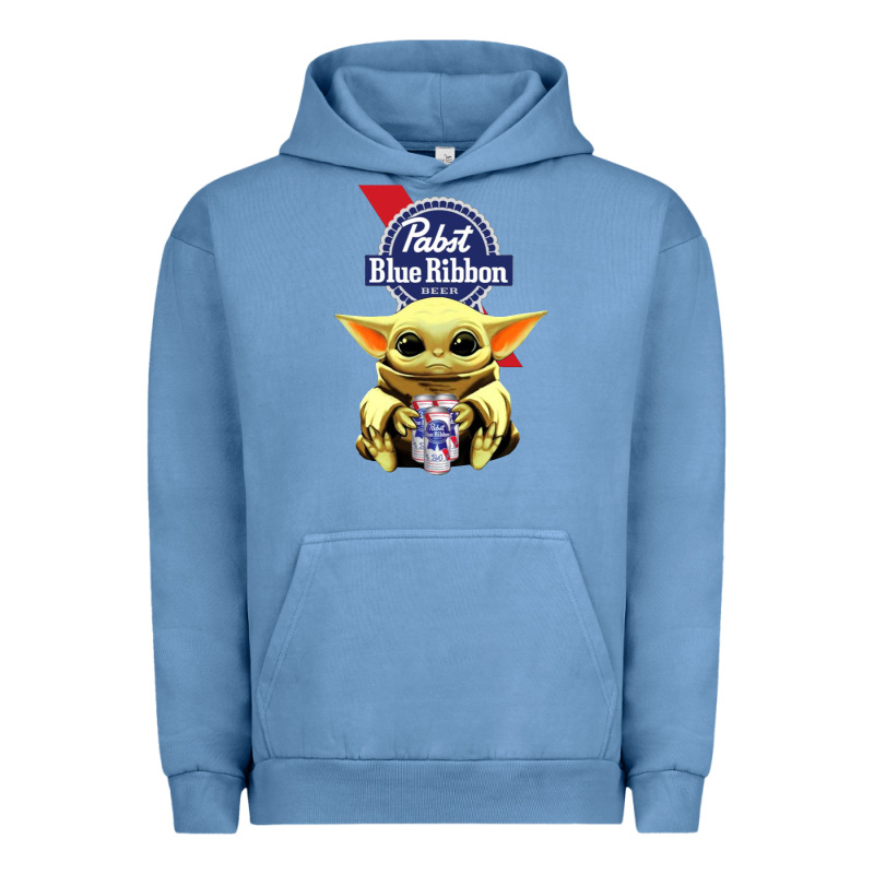 Baby Yoda Hugs Pabst Blue Ribbon Beer Urban Hoodie by artisFamous | Teevron